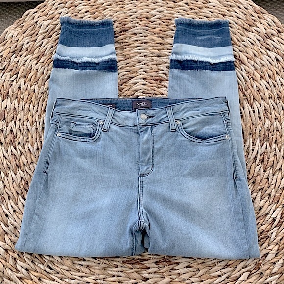 NYDJ Tiered Hem Ami Skinny Ankle Jean - Picture 2 of 13